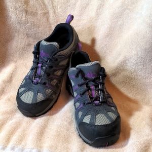 6W Nautilus Gray and Purple Safety Sneakers